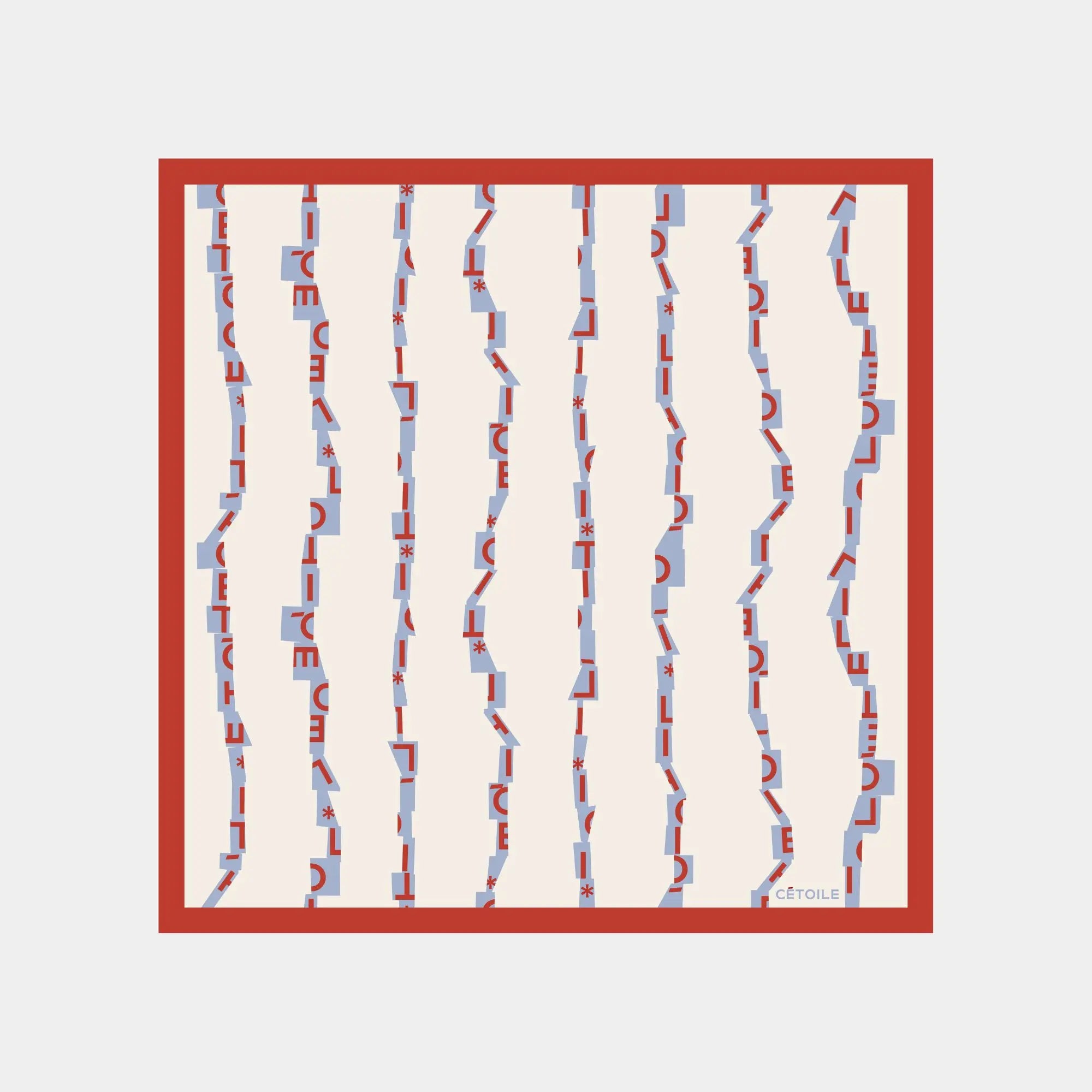 carré en twill de soie élégant et comtemporain signé Maison Cétoile