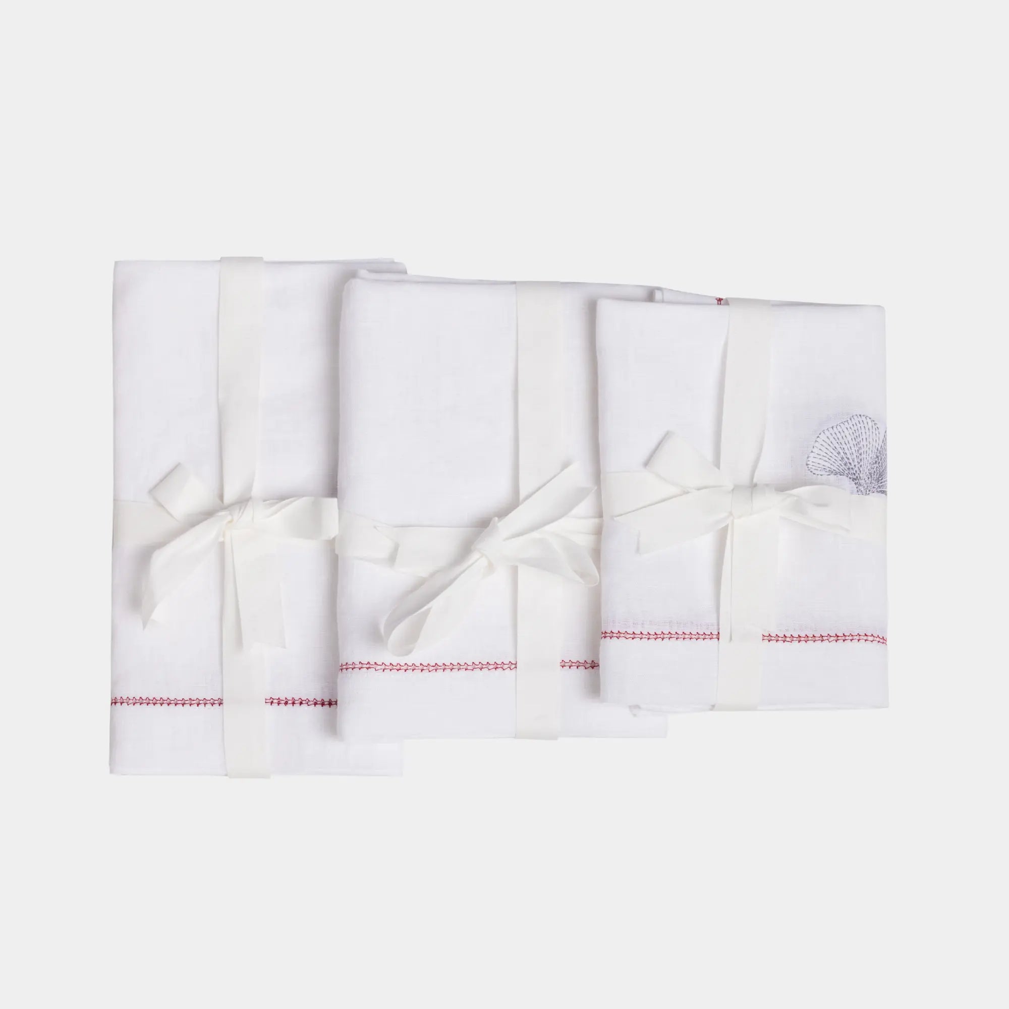 linge de table en lin français finition ajourée