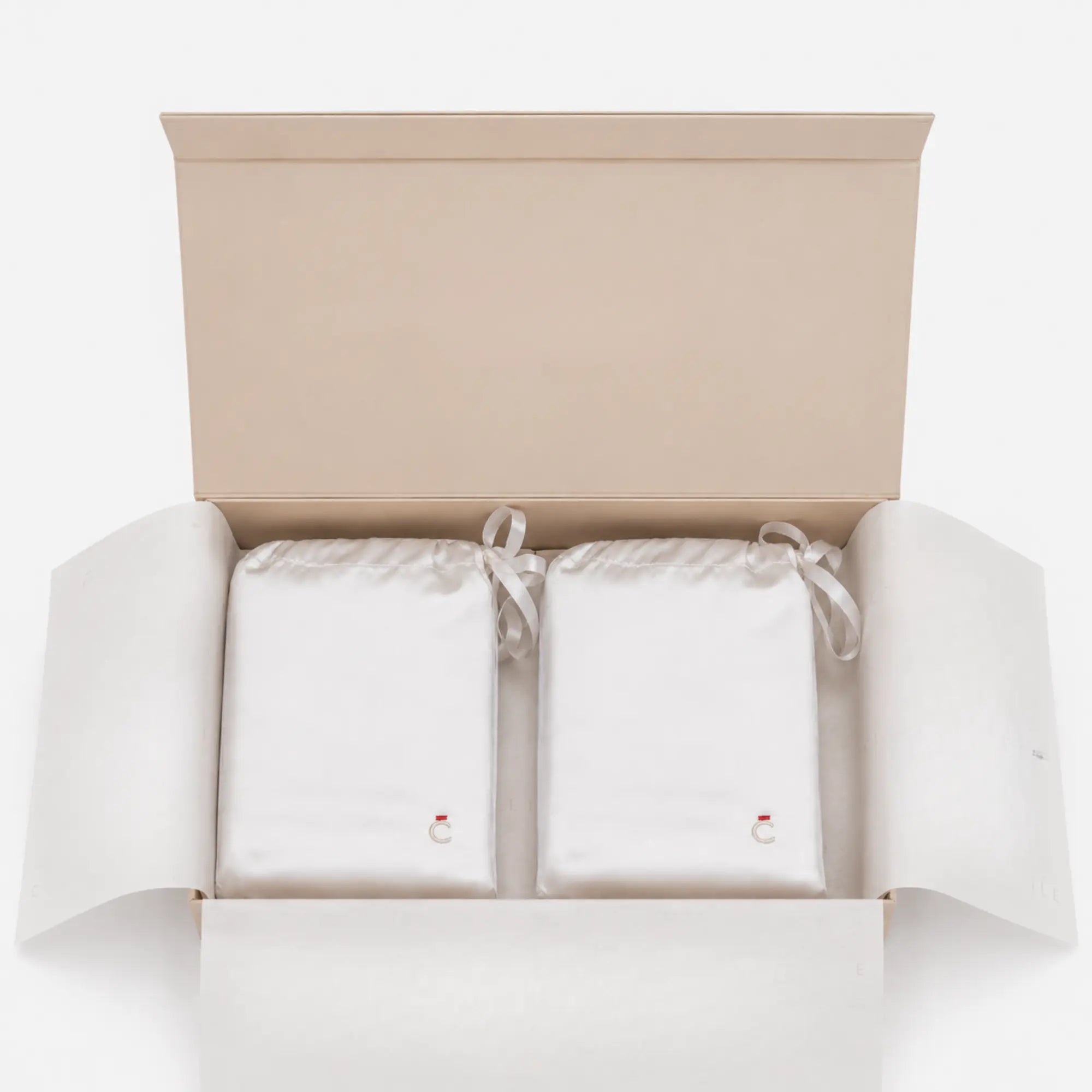 coffret signature duo taie en soie - Maison CÉTOILE