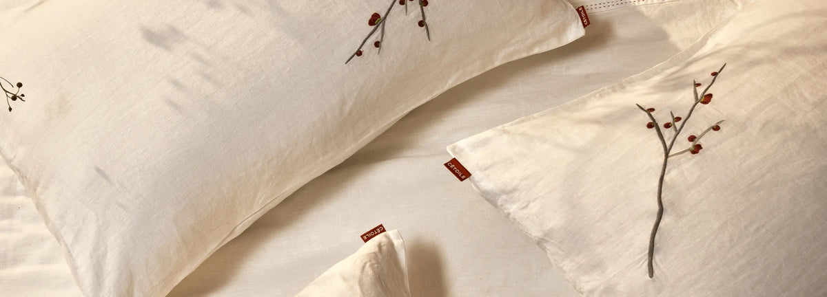 Linge de lit en lin lavé français Éveil Blanc – Maison CÉTOILE