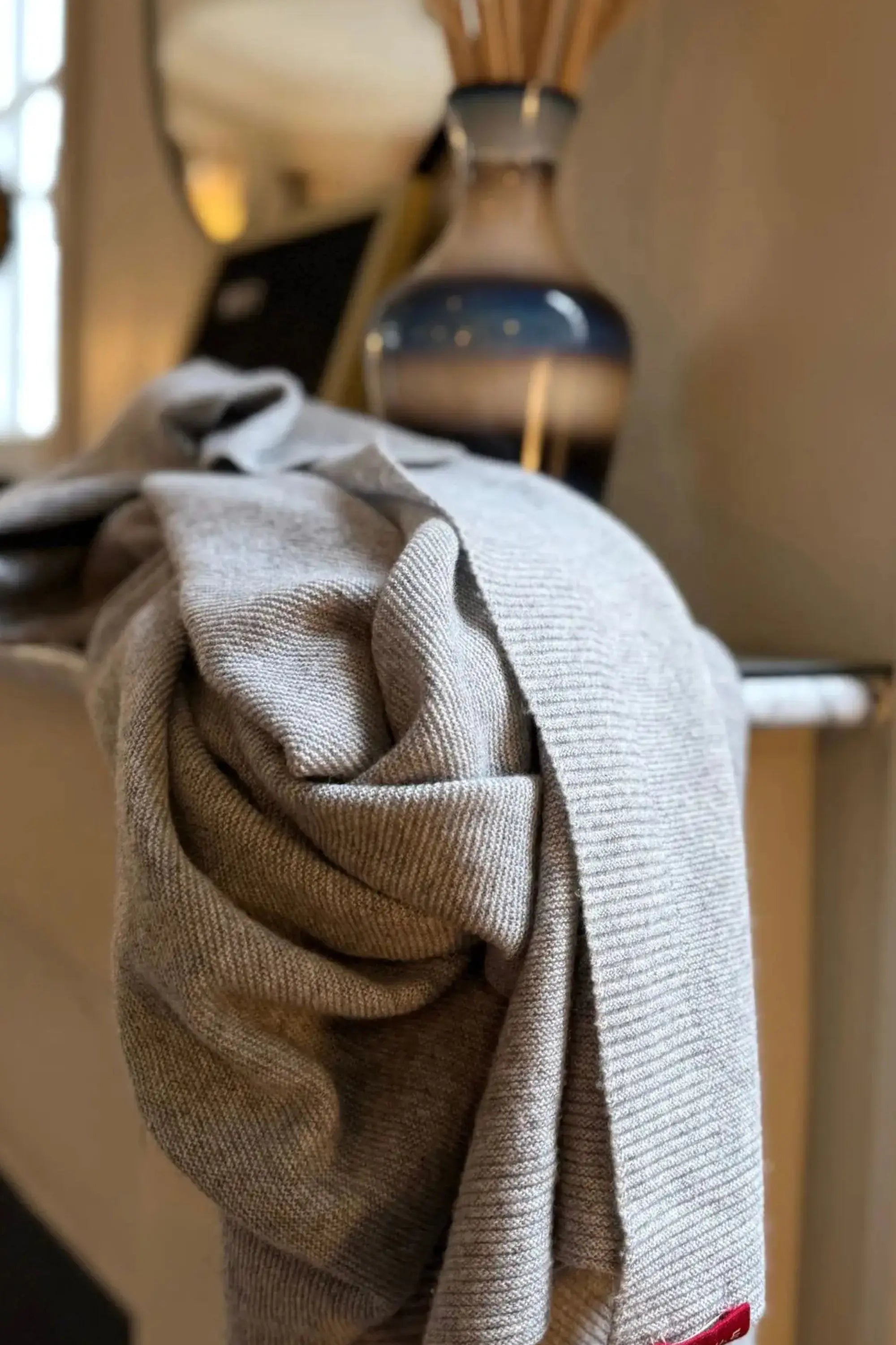 Plaide en cachemire biologique couleur gris perle intemporel - Maison CÉTOILE