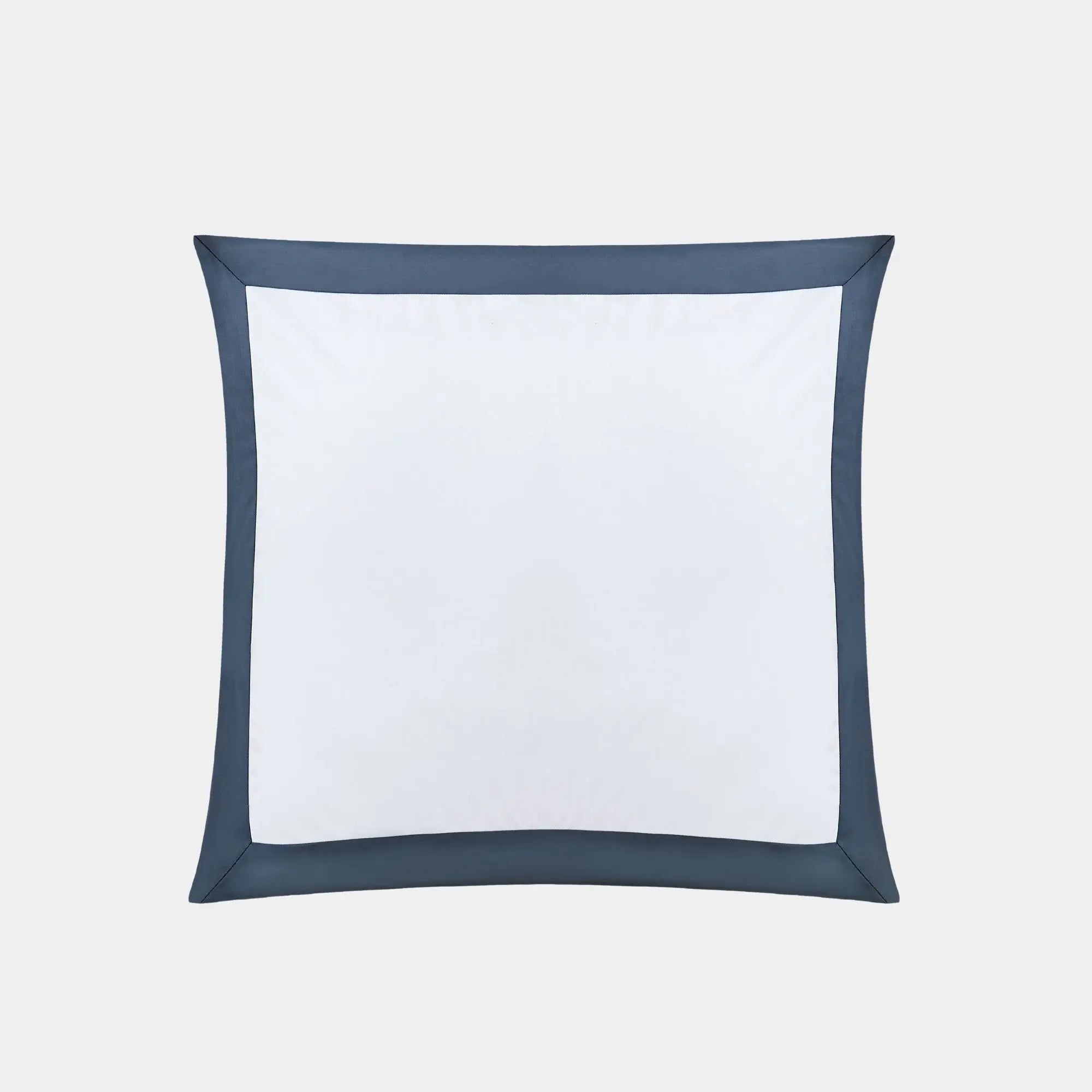 Taie d'oreiller en TENCEL™ Lyocell Bleu Crépuscule, douce et respirante, finition haut de gamme avec liseré bleu-violet - Maison CÉTOILE
