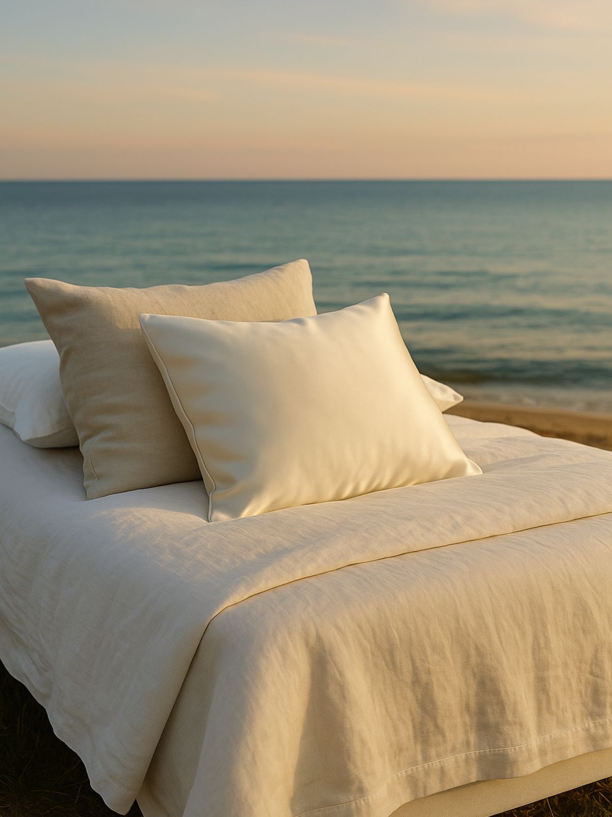 pyjama et taie d'oreiller en soie naturelle luxe haut de gamme - Maison CÉTOILE 