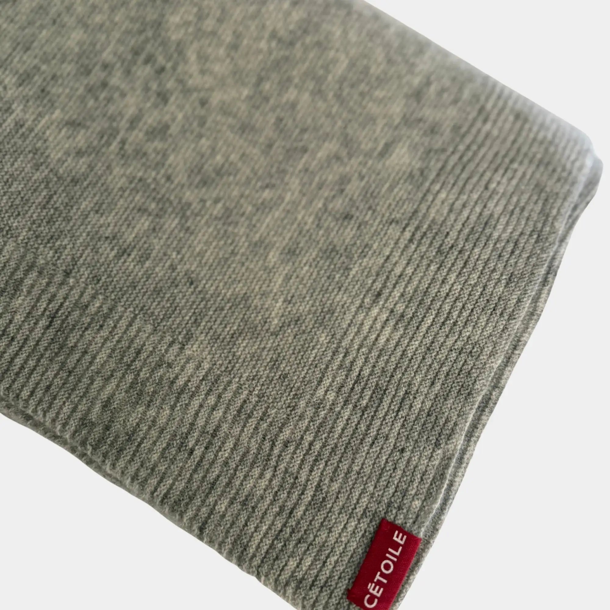 Echarpe/plaide en cachemire biologique couleur gris perle - Maison CÉTOILE