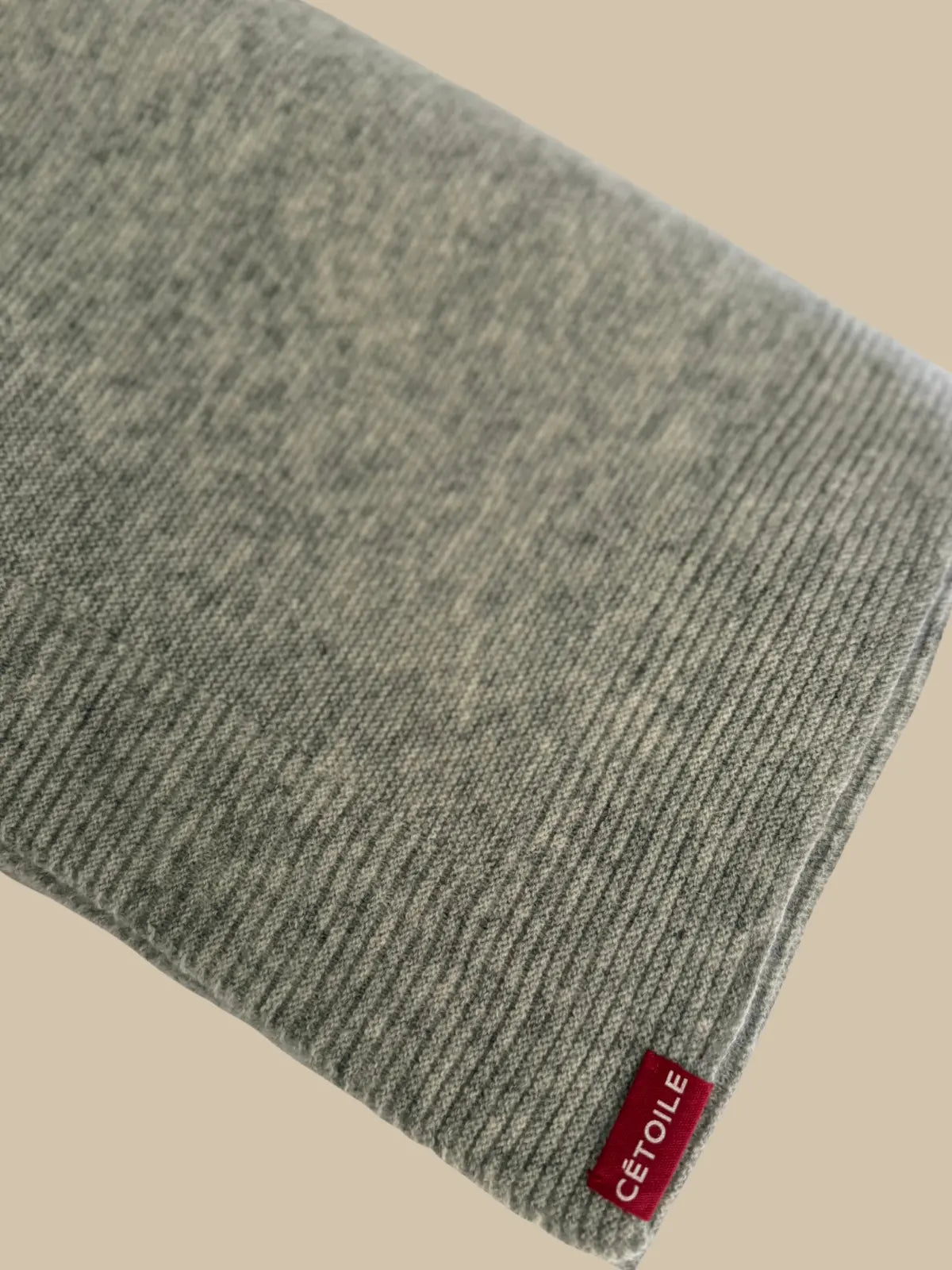 Plaid Écharpe laine & cachemire — Gris Perle