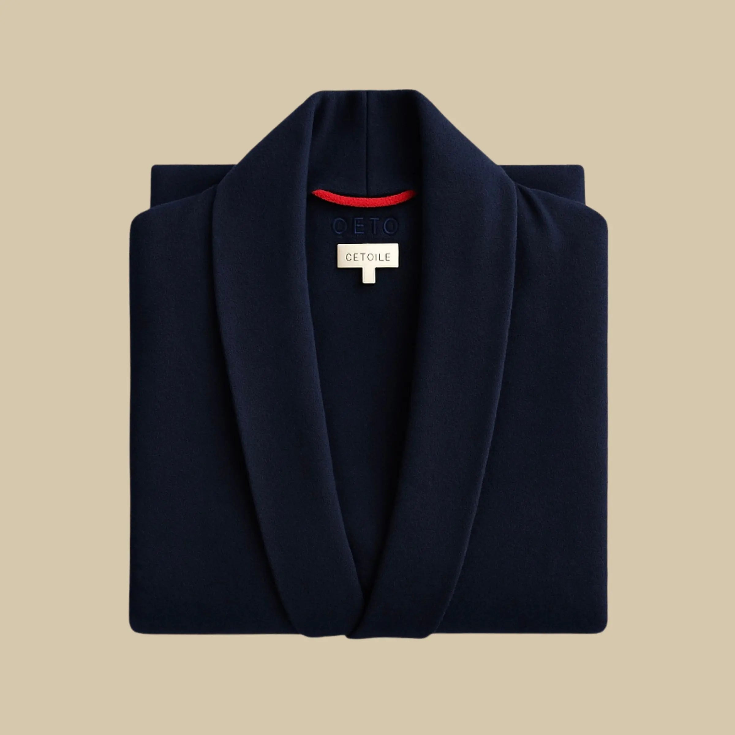 Kimono cachemire biologique bleu nuit profond - Maison CÉTOILE