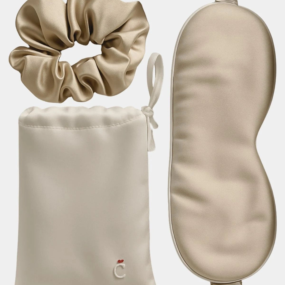 pack nuit avec taie complice, masque et chouchou en pure soie de mûrier - Maison CÉTOILE